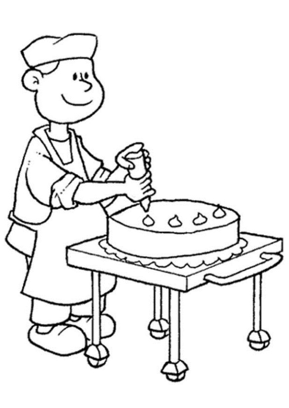 Bakker 10, kleurplaat van Bakker